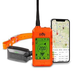 DOG GPS X30 Short Professzionális helymeghatározó GPS nyakörv DOGTRACE narancs színű