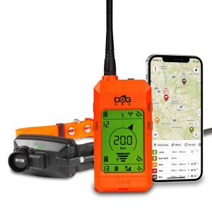 DOG GPS X30B Short Professzionális helymeghatározó GPS nyakörv BEEPER-rel DOGTRACE narancs színű