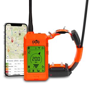 DOG GPS X30T Short Professzionális helymeghatározó GPS elektromos nyakörv DOGTRACE narancs színű