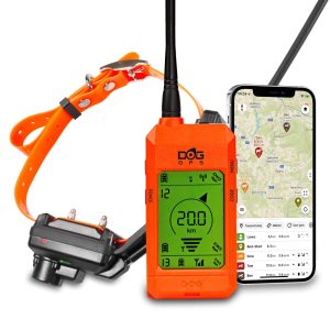 DOG GPS X30TB Short Professzionális helymeghatározó GPS elektromos nyakörv BEEPER-rel DOGTRACE narancs színű